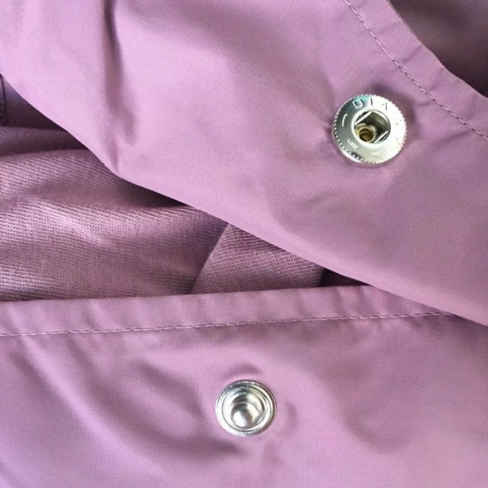 VS Pink Mauve Black Snap Front Lined Coach Jacket - Picture 5 of 7